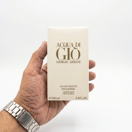 Giorgio Armani Acqua Di Gio Eau De Toilette Spray 3.4 oz / 100ml for Men – Fresh Aquatic Citrus Fragrance